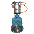 氣動暗桿式刀形閘閥  圖片